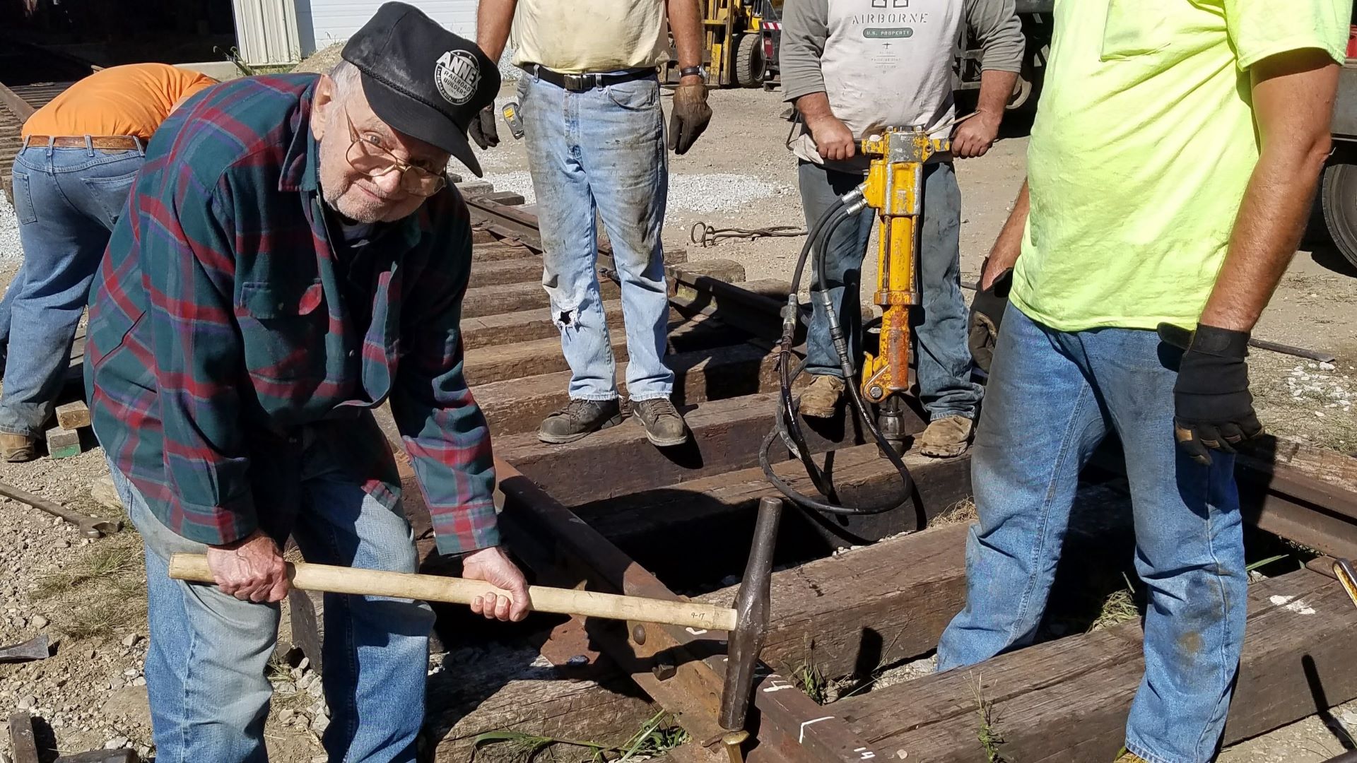 Finishing the track into the South Connerville Shop