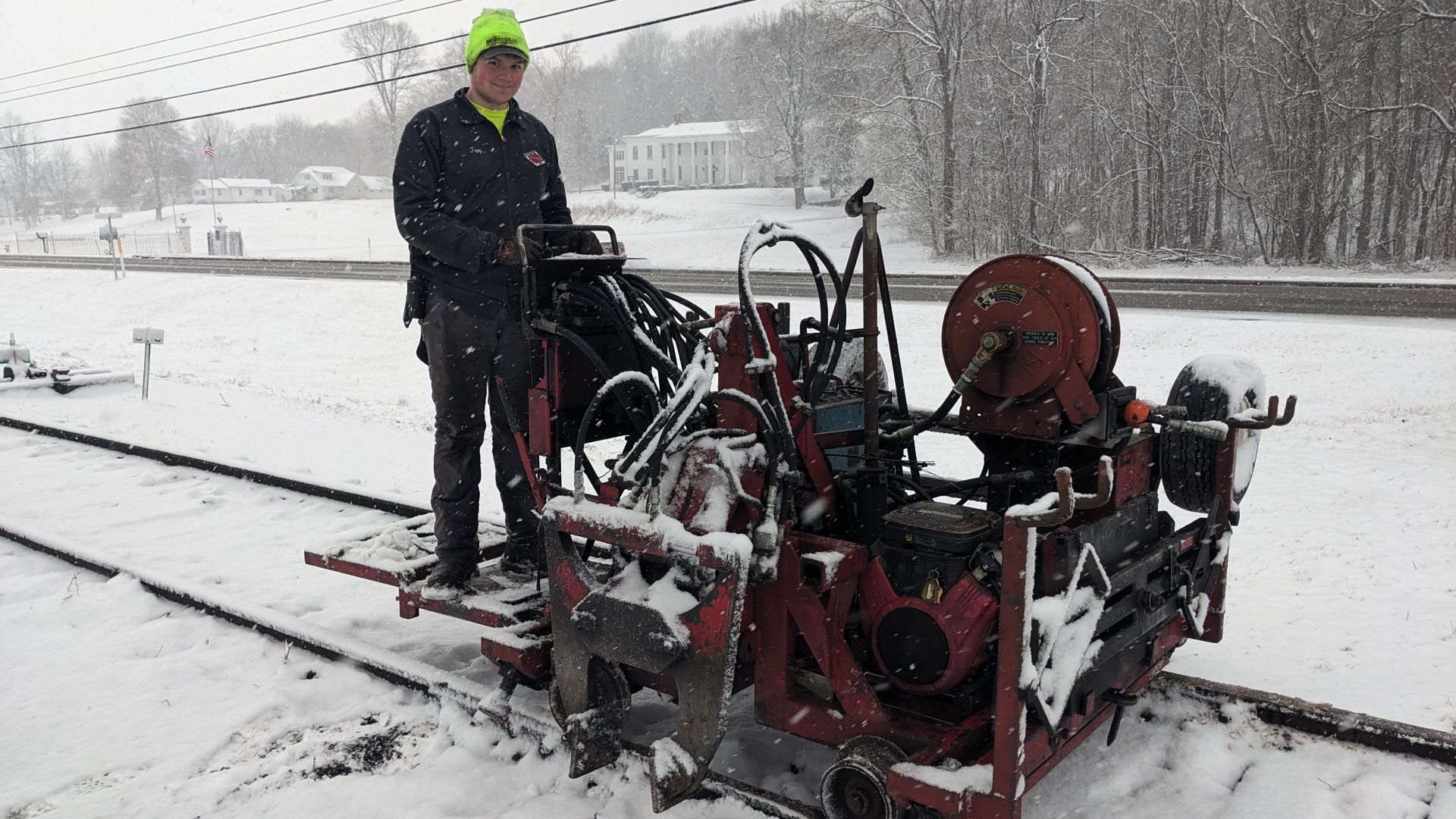 Winter track work at South Connersville